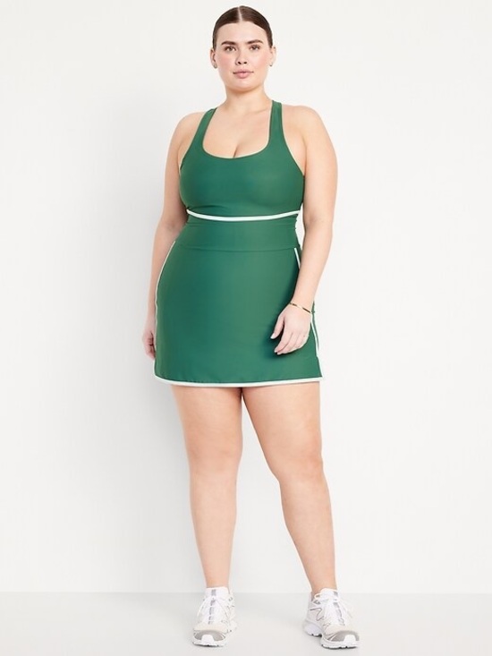 Old Navy Dresses & Skirts - PowerSoft Athletic Dress Green Activewear w/ Built-In Shorts